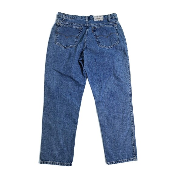 Vintage Levis 545 Jeans Mens 38x31 Blue Denim Pants Loose Fit Brown Tag - Picture 5 of 9